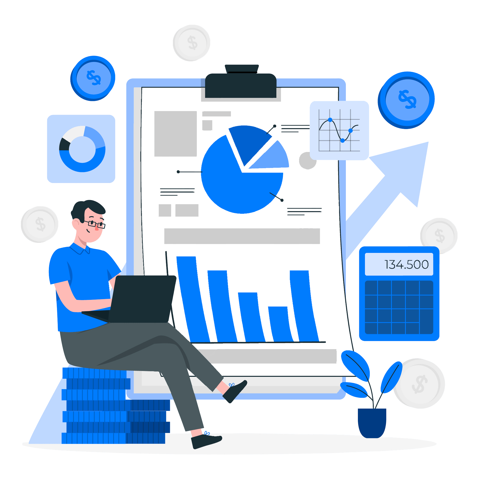 Dashboard de gesto empresarial moderna